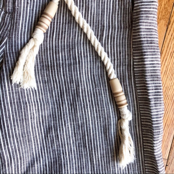 Anthro Ett:Twa Striped Linen Wide Leg Trouser Sz 0 - Picture 4 of 8